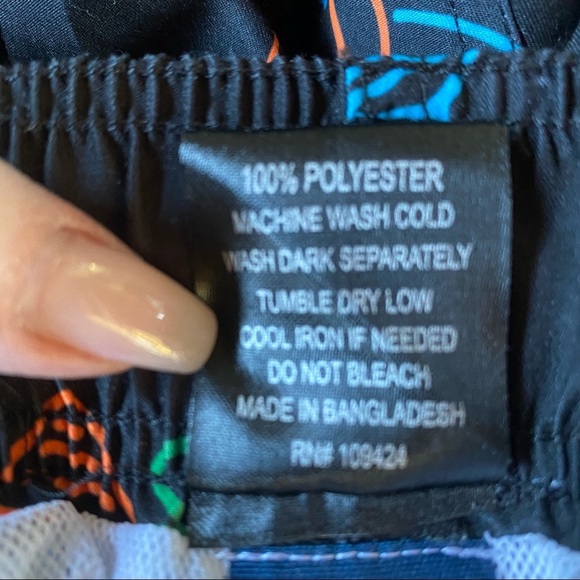 Jake Austin Black Cocktail Theme Swim Trunks New sz Small - Picture 6 of 6